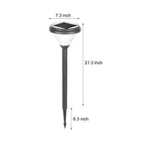 Modern Black Solar LED Landscape Path Lights with Ground Stake for Garden and Walkway
