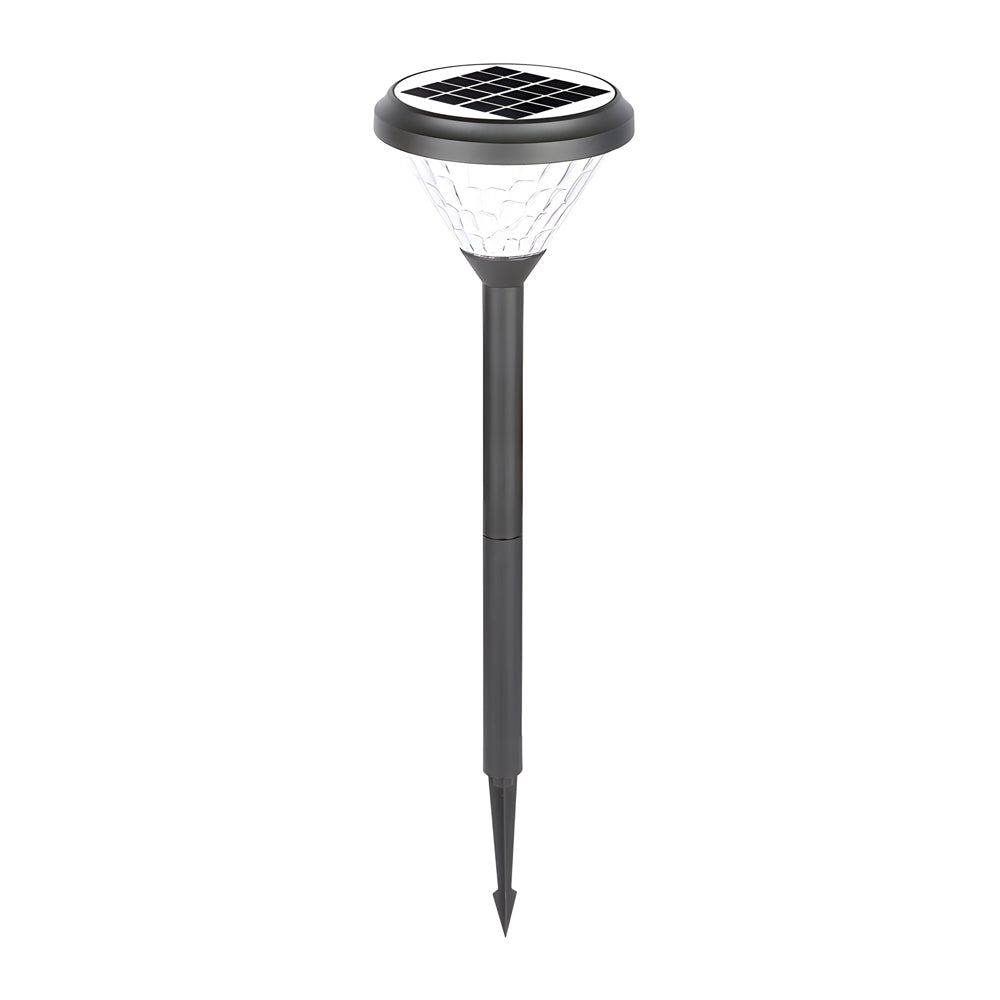 Modern Black Solar LED Landscape Path Lights with Ground Stake for Garden and Walkway