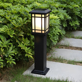 Modern Black Solar Path Lights Waterproof Outdoor Garden Landscape LED Lighting