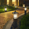 Modern Black Solar Path Lights Waterproof Outdoor LED Lawn Lamps for Garden and Villa