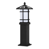 Modern Black Solar Path Lights Waterproof Outdoor LED Lawn Lamps for Garden and Villa