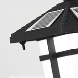Modern Black Solar Path Lights Waterproof Outdoor LED Lawn Lamps for Garden and Villa