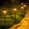 Modern Black Solar Pathway Lights Waterproof LED Garden Landscape Lighting for Walkway