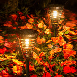 Modern Black Solar Pathway Lights Waterproof LED Garden Landscape Lighting for Walkway