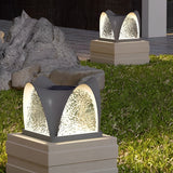 Modern Black Solar Post Lights Waterproof IP65 LED Outdoor Fence Cap Lighting for Decks and Gardens