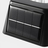 Modern Black Solar Powered LED Outdoor Wall Sconce Waterproof Exterior Security Lighting for Fence Garden Yard