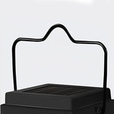 Modern Black Solar Powered Outdoor Lantern Waterproof Portable LED Garden Light for Villa Aisle and Patio