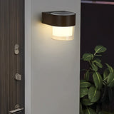 Modern Black Solar Powered Outdoor LED Wall Sconces Waterproof IP54 Exterior Lights for Garden and Porch