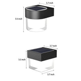 Modern Black Solar Powered Outdoor LED Wall Sconces Waterproof IP54 Exterior Lights for Garden and Porch
