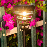 Modern Black Solar Powered Pathway Lights Waterproof Outdoor LED Landscape Garden Lamp