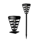 Modern Black Solar Powered Pathway Lights Waterproof Outdoor LED Landscape Garden Lamp