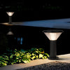 Modern Black Solar Powered Pathway Lights with Dusk to Dawn Sensor and Three Color Temperature Modes