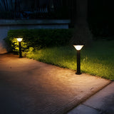 Modern Black Solar Powered Pathway Lights with Dusk to Dawn Sensor and Three Color Temperature Modes