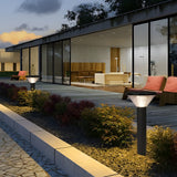 Modern Black Solar Powered Pathway Lights with Dusk to Dawn Sensor and Three Color Temperature Modes