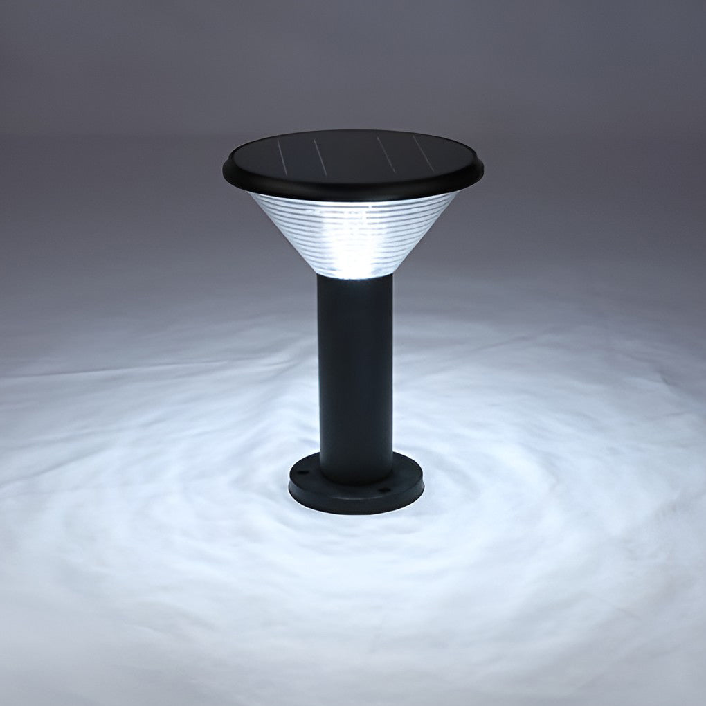 Modern Black Solar Powered Pathway Lights with Dusk to Dawn Sensor and Three Color Temperature Modes