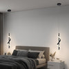 Modern Black Spiral LED Wall Sconce and Pendant Light with 3 Step Dimming for Home Decor