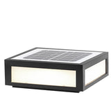 Modern Black Square Cube Outdoor Post LED Pier Mount Light Waterproof Exterior Fixture