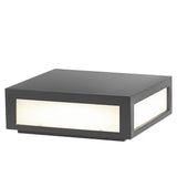 Modern Black Square Cube Outdoor Post LED Pier Mount Light Waterproof Exterior Fixture
