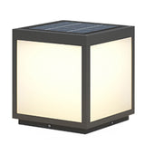 Modern Black Square Cube Outdoor Post LED Pier Mount Light Waterproof Exterior Fixture