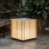 Modern Black Square Grid Outdoor LED Garden Post Lamp Waterproof IP65 Path Light