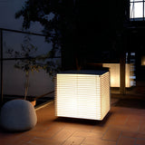 Modern Black Square Grid Outdoor LED Garden Post Lamp Waterproof IP65 Path Light