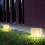 Modern Black Square Grid Outdoor LED Garden Post Lamp Waterproof IP65 Path Light