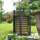 Modern Black Square Lantern LED Outdoor Pathway Light for Garden and Villa