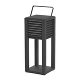 Modern Black Square LED Outdoor Path Light Waterproof Solar Powered Portable Garden Lawn Lamp