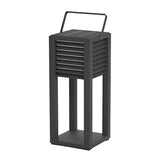 Modern Black Square LED Outdoor Path Light Waterproof Solar Powered Portable Garden Lawn Lamp