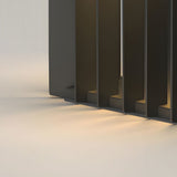 Modern Black Square LED Outdoor Post Light Solar and Hardwired Exterior Pillar Lantern