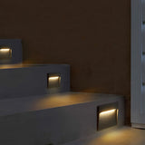 Modern Black Square LED Outdoor Step Light IP54 Waterproof Stair Wall Sconce for Deck and Patio