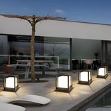 Modern Black Square LED Solar Post Cap Light Waterproof Outdoor Fence Deck Lighting