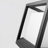 Modern Black Square LED Solar Post Cap Light Waterproof Outdoor Fence Deck Lighting