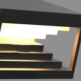 Modern Black Square LED Solar Post Cap Lights Waterproof Outdoor Garden Fence Pillar Lamps