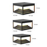 Modern Black Square LED Solar Post Cap Lights Waterproof Outdoor Garden Fence Pillar Lamps