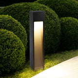 Modern Black Square Outdoor LED Post Light Waterproof 5W Pathway Lighting for Gardens