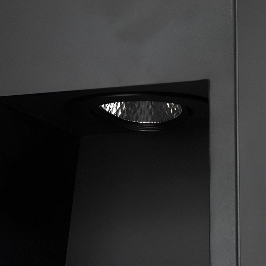 Modern Black Square Outdoor LED Post Light Waterproof 5W Pathway Lighting for Gardens