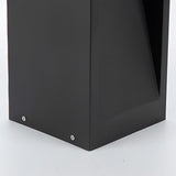 Modern Black Square Outdoor LED Post Light Waterproof 5W Pathway Lighting for Gardens