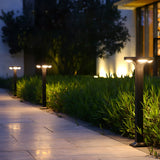 Modern Black Square Solar LED Outdoor Path Lights for Garden and Driveway Pathways