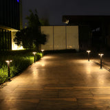 Modern Black Square Solar LED Outdoor Path Lights for Garden and Driveway Pathways