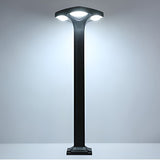 Modern Black Square Solar LED Outdoor Path Lights for Garden and Driveway Pathways