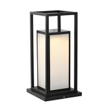 Modern Black Waterproof LED Solar Fence Post Lights Outdoor Pillar Lamp for Patio Garden