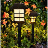 Modern Black Waterproof LED Solar Powered Outdoor Pathway Lights for Garden Landscape Decoration