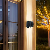 Modern Black Waterproof LED Up and Down Outdoor Wall Washer Light for Garden and Balcony