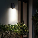 Modern Black Waterproof Solar LED Wall Sconce with 90 Degree Adjustable Light Head