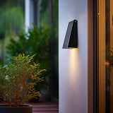Modern Black Waterproof Solar LED Wall Sconce with 90 Degree Adjustable Light Head