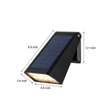 Modern Black Waterproof Solar LED Wall Sconce with 90 Degree Adjustable Light Head