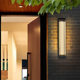 Modern Black Waterproof Strip LED Outdoor Wall Sconce Lighting for Garden and Villa