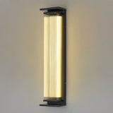 Modern Black Waterproof Strip LED Outdoor Wall Sconce Lighting for Garden and Villa