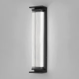 Modern Black Waterproof Strip LED Outdoor Wall Sconce Lighting for Garden and Villa